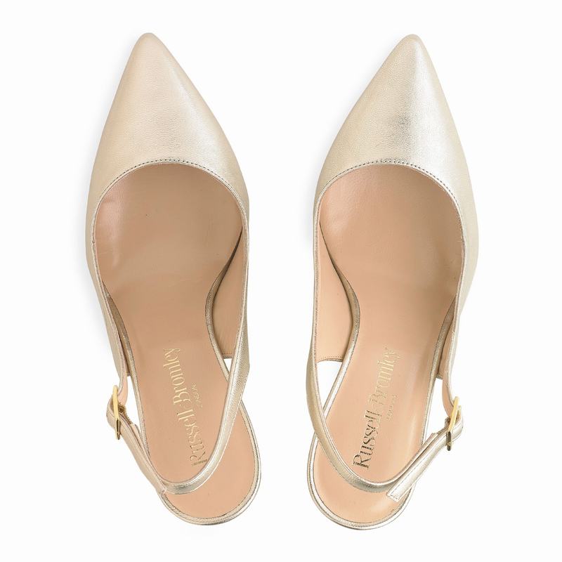 Russell And Bromley 85sling Pumps Dam Metallic | SUZ7323QO