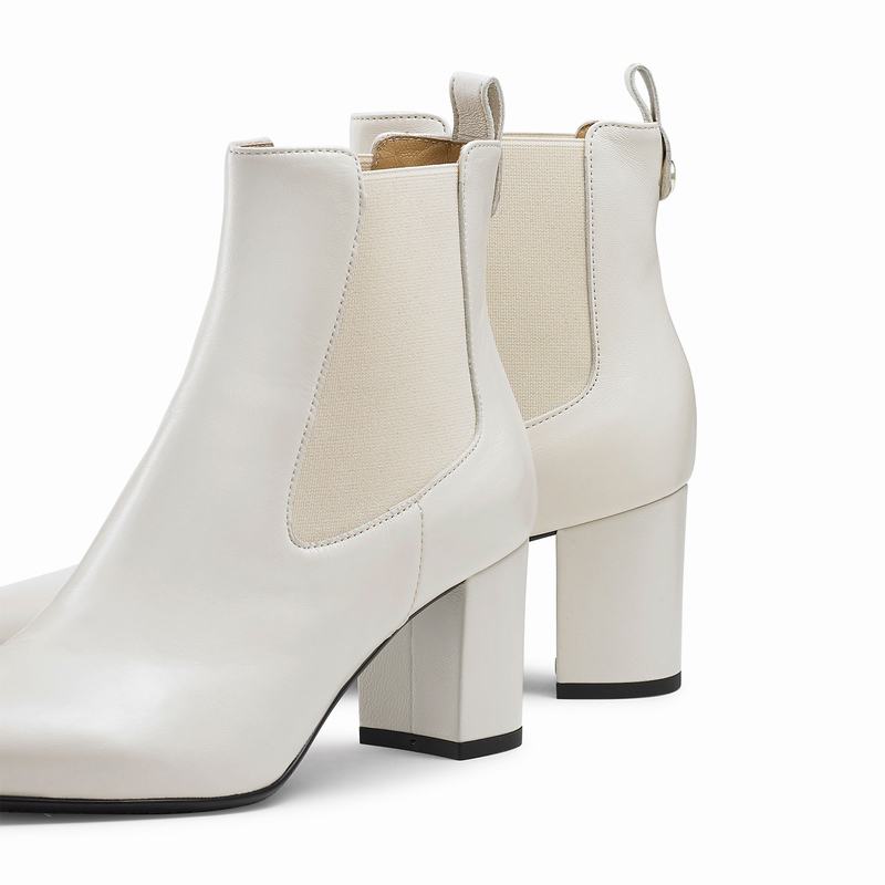 Russell And Bromley Beetle Chelsea Stövlar Dam Grädde Vita | BNK5194UW