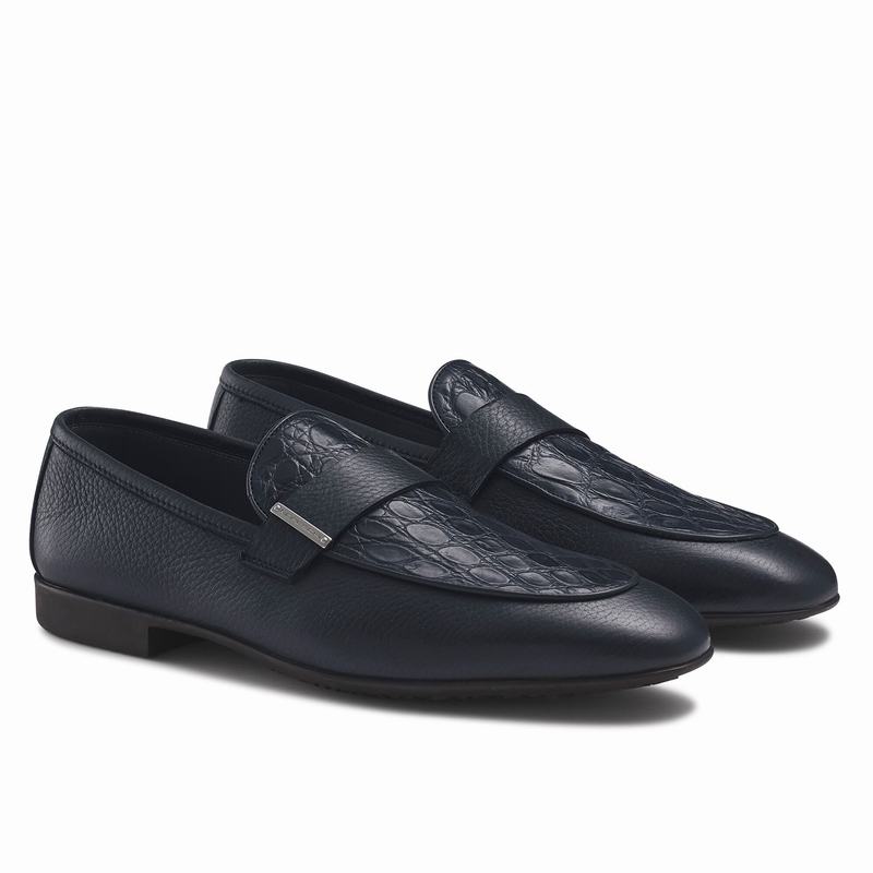 Russell And Bromley Bellagio Slip On Skor Herr Blå | JTK8699SL