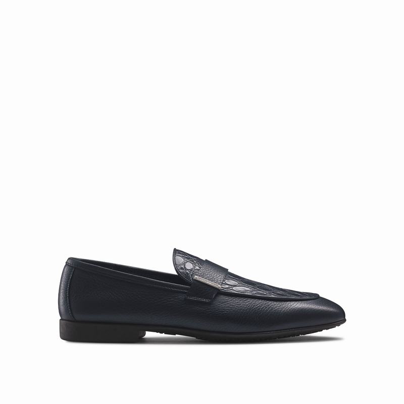 Russell And Bromley Bellagio Slip On Skor Herr Blå | JTK8699SL