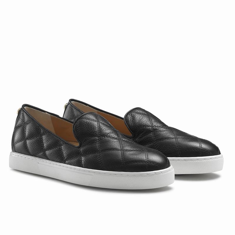 Russell And Bromley Casaquilt Slip On Sneakers Dam Svarta | DQZ7262OZ