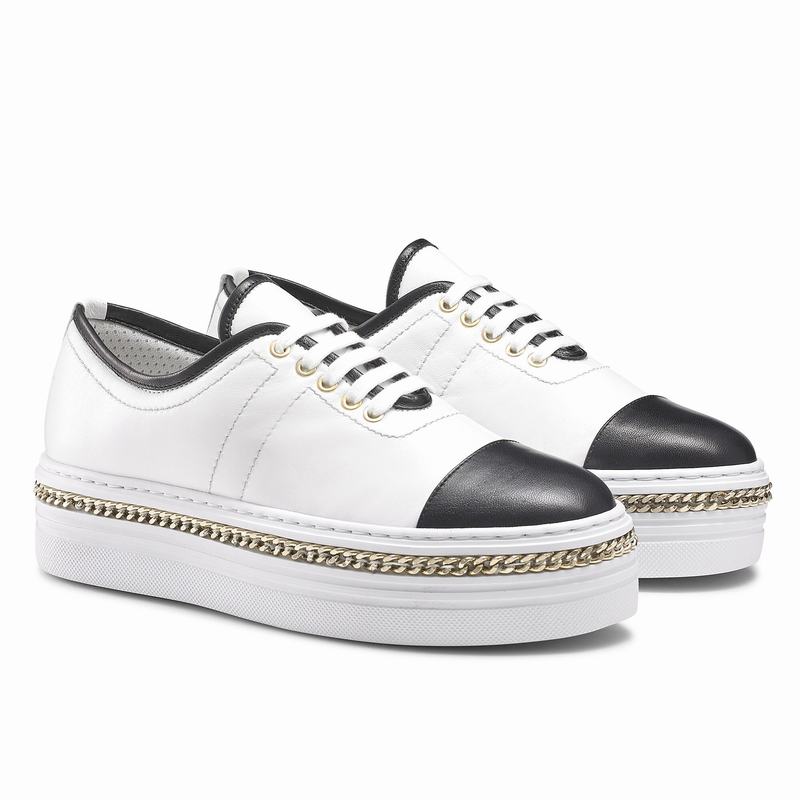 Russell And Bromley Chainline Plattform Sneakers Dam Vita | SEF5020LW