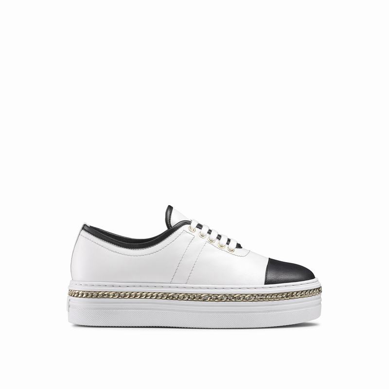 Russell And Bromley Chainline Plattform Sneakers Dam Vita | SEF5020LW