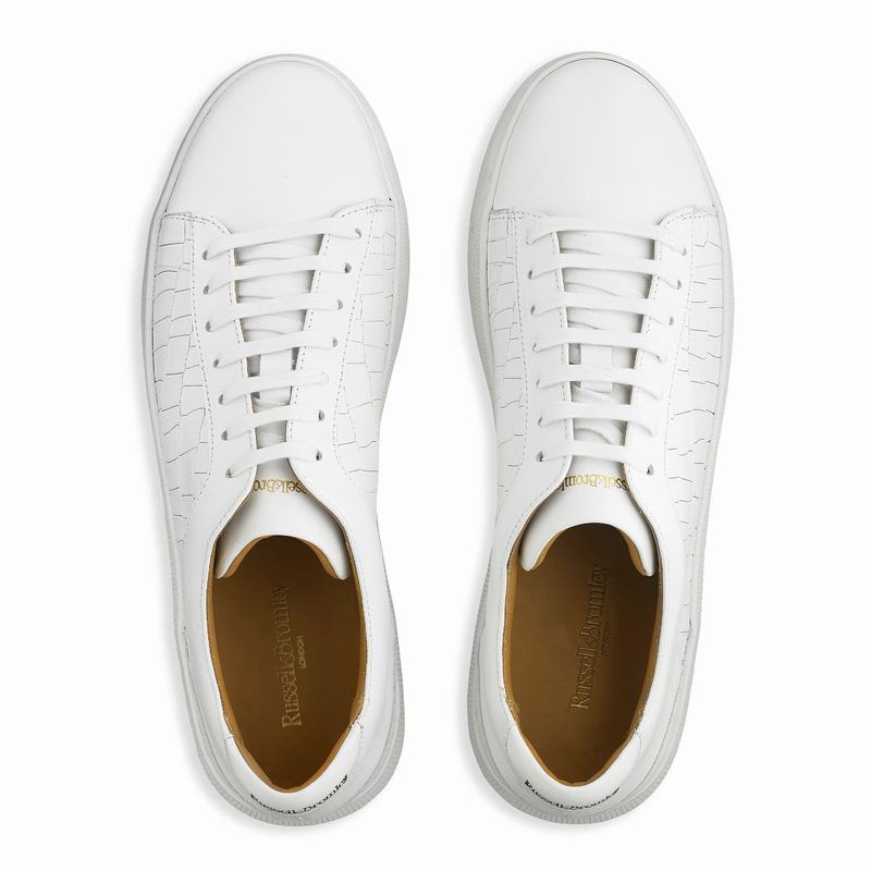 Russell And Bromley Clear Run Låga Sneakers Herr Vita | RZK9968HJ