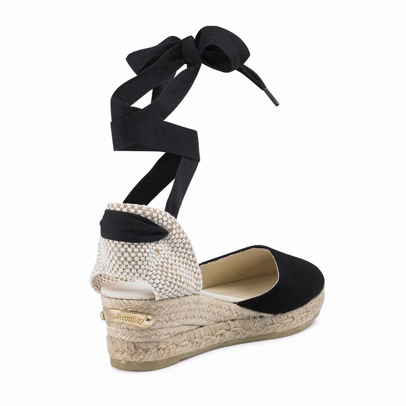 Russell And Bromley Cocowrap Espadrille Dam Svarta | CQX6168CW