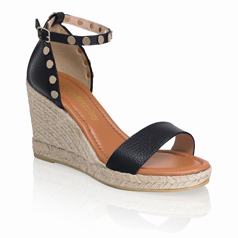 Russell And Bromley Coin Spin Espadrille Dam Svarta | WES3043LV