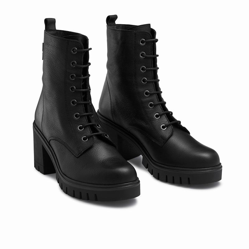 Russell And Bromley Combat Hi Ankelboots Dam Svarta | FKV1438EZ