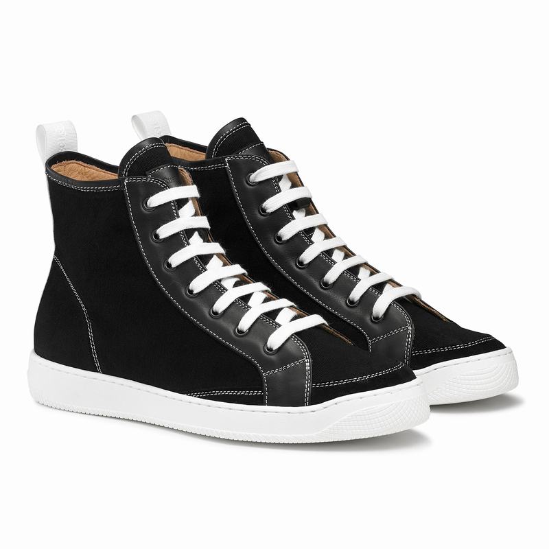 Russell And Bromley Home Run M Höga Sneakers Herr Svarta | ZFT457RV