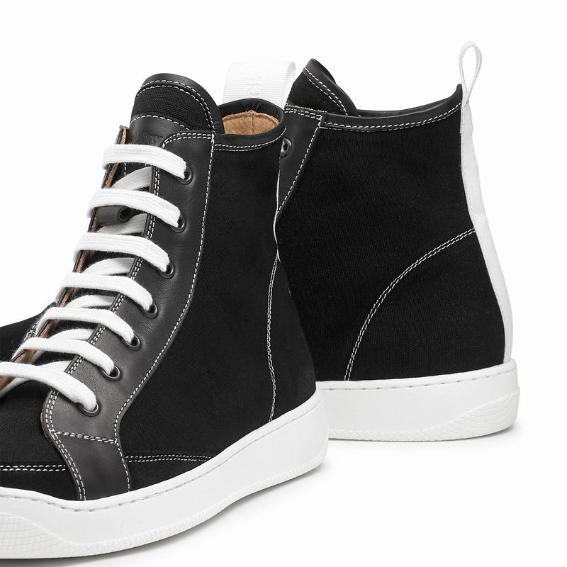 Russell And Bromley Home Run M Höga Sneakers Herr Svarta | ZFT457RV