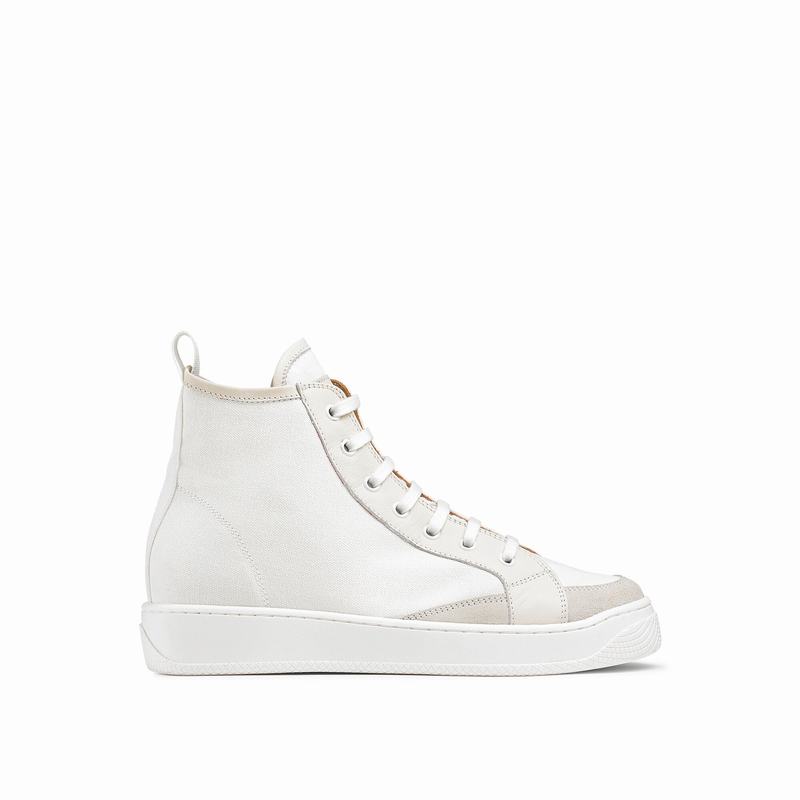 Russell And Bromley Homerun Höga Sneakers Dam Vita | WLX4734KC