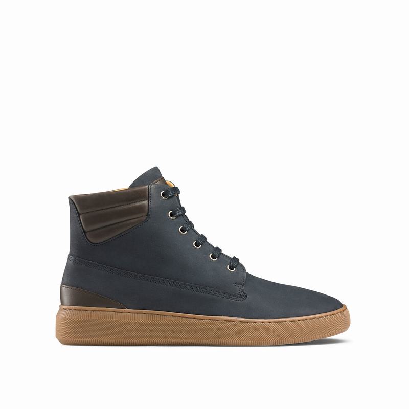 Russell And Bromley Landmark Höga Sneakers Herr Blå | CWQ9123SS