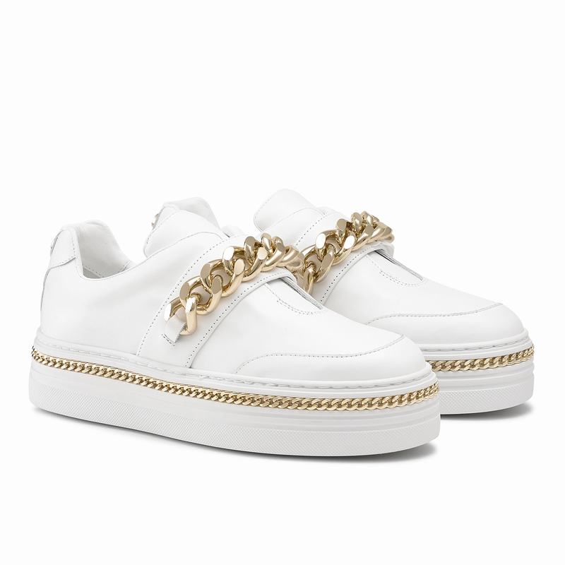 Russell And Bromley Lockchain Plattform Sneakers Dam Vita | UCQ1024RQ