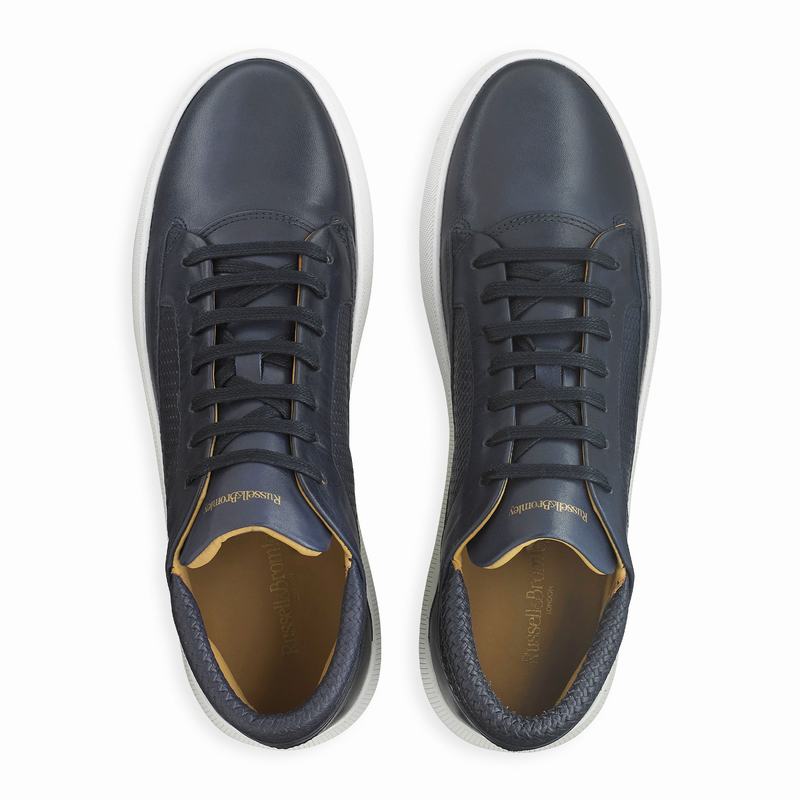 Russell And Bromley Milestone Mid Top Sneakers Herr Blå | DGC7712GG