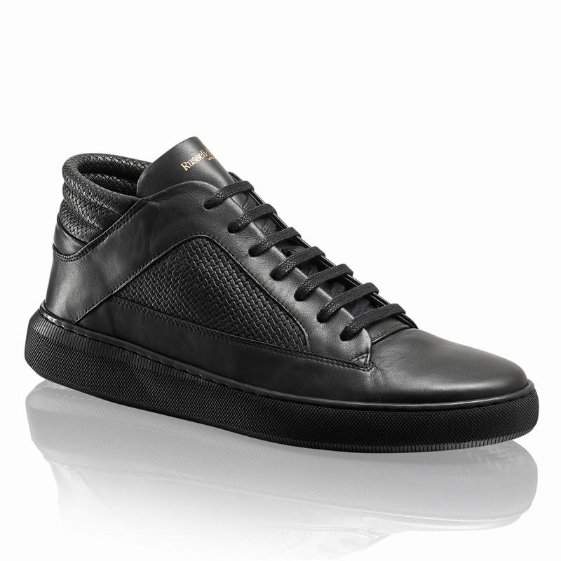 Russell And Bromley Milestone Mid Top Sneakers Herr Svarta | JSW802IY