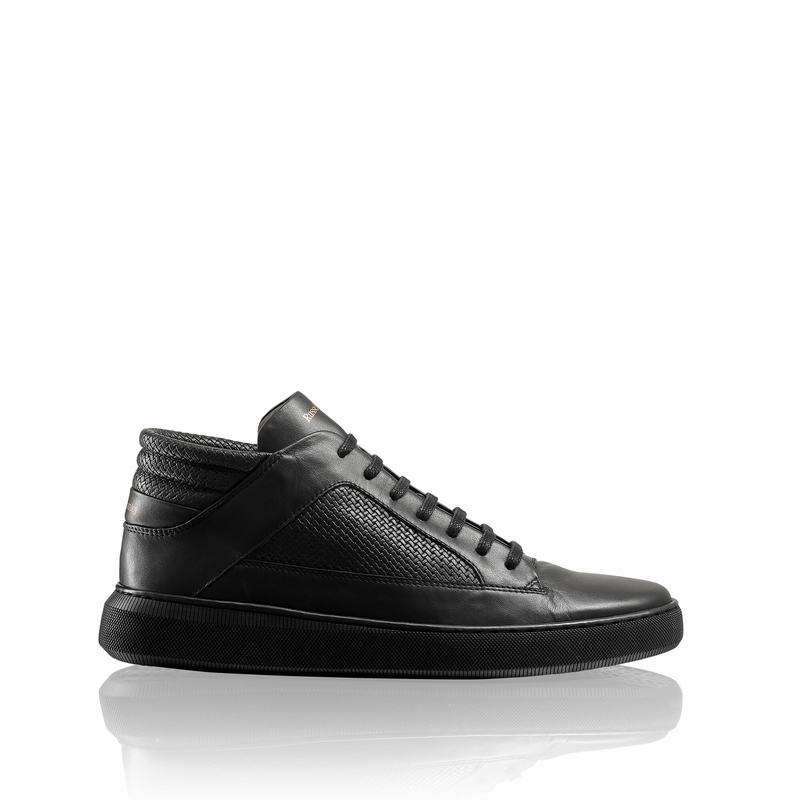 Russell And Bromley Milestone Mid Top Sneakers Herr Svarta | JSW802IY