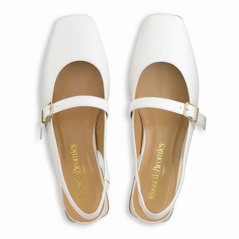 Russell And Bromley Miss Mary Ballerina Dam Grädde Vita | XNF4646JD