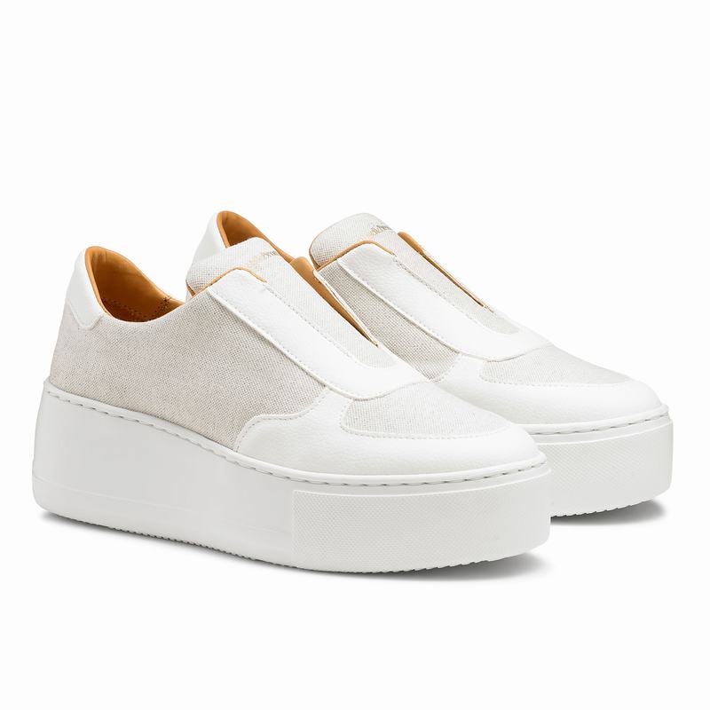 Russell And Bromley Park Ave Plattform Sneakers Dam Grädde Vita | PPW5030WZ