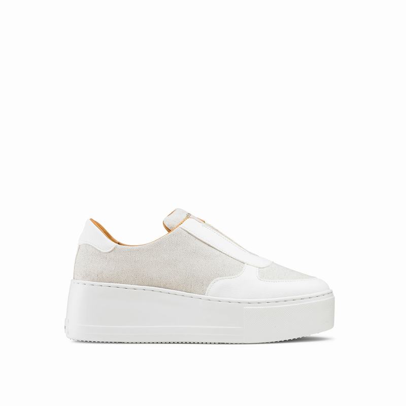 Russell And Bromley Park Ave Plattform Sneakers Dam Grädde Vita | PPW5030WZ