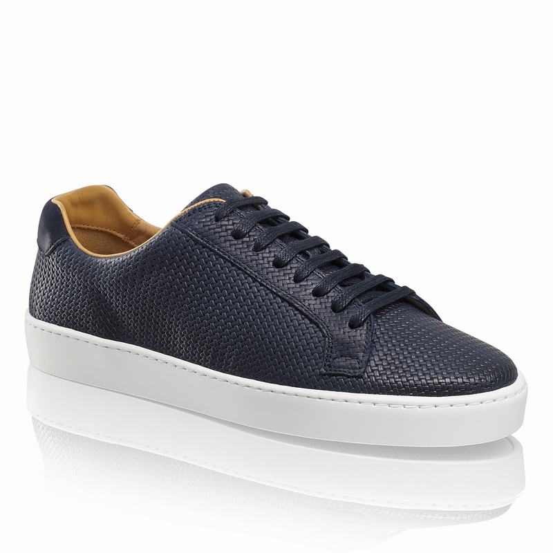 Russell And Bromley Park Run Låga Sneakers Herr Blå | SWQ660LQ