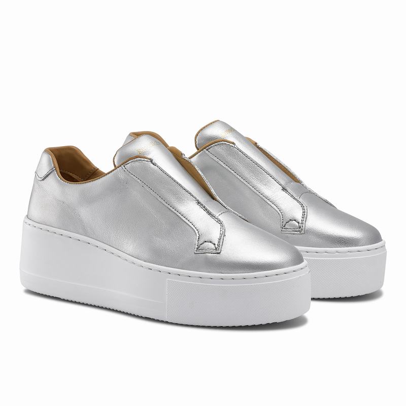 Russell And Bromley Park Up Plattform Sneakers Dam Silver | GKO7151FE