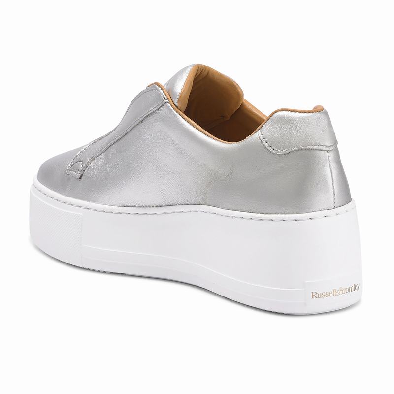 Russell And Bromley Park Up Plattform Sneakers Dam Silver | GKO7151FE