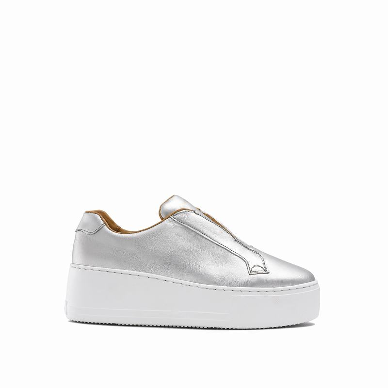 Russell And Bromley Park Up Plattform Sneakers Dam Silver | GKO7151FE