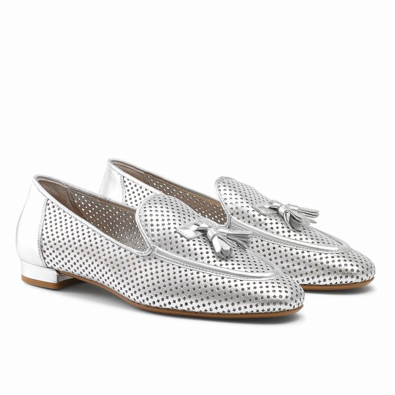 Russell And Bromley Perfect Mockasiner Dam Metallic | JYW1284TI