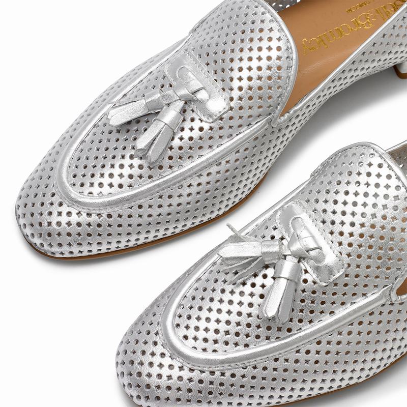 Russell And Bromley Perfect Mockasiner Dam Metallic | JYW1284TI