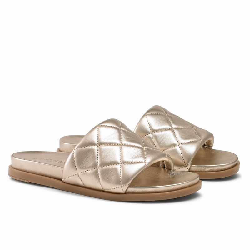 Russell And Bromley Quiltsoft Mules Skor Dam Metallic | GVQ7854CF