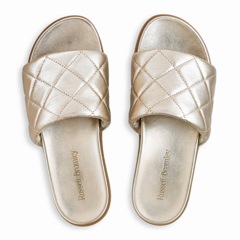 Russell And Bromley Quiltsoft Mules Skor Dam Metallic | GVQ7854CF