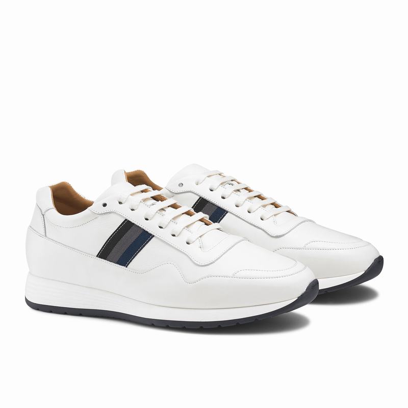 Russell And Bromley Run Time Låga Sneakers Herr Vita | FAJ1756AK