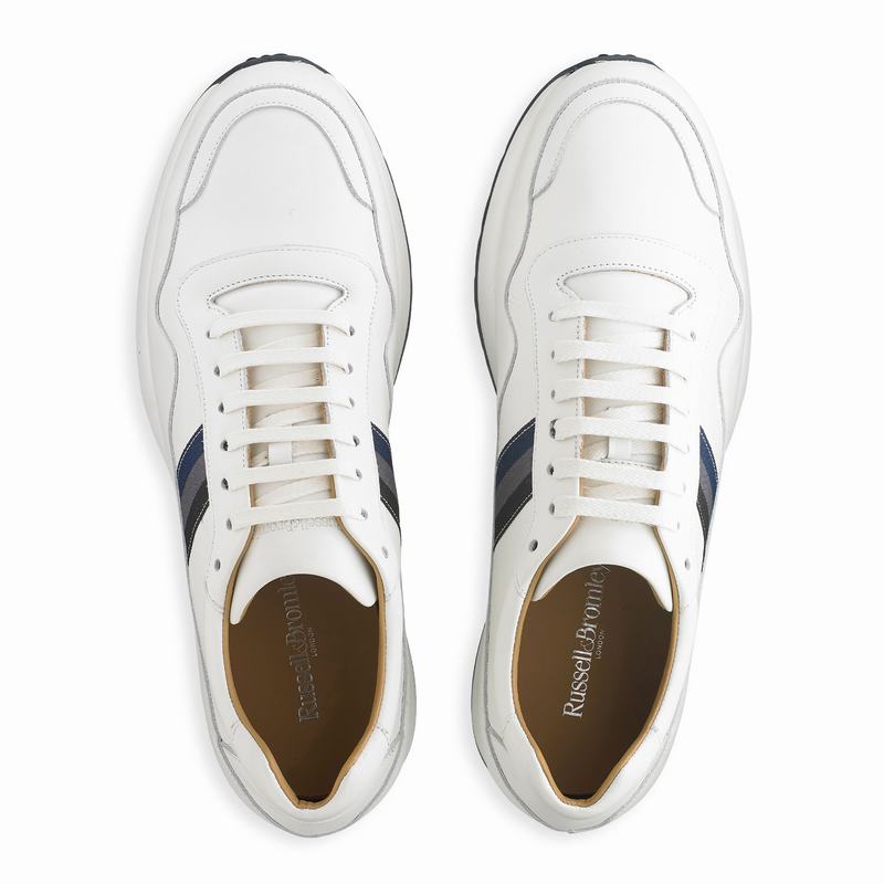 Russell And Bromley Run Time Låga Sneakers Herr Vita | FAJ1756AK