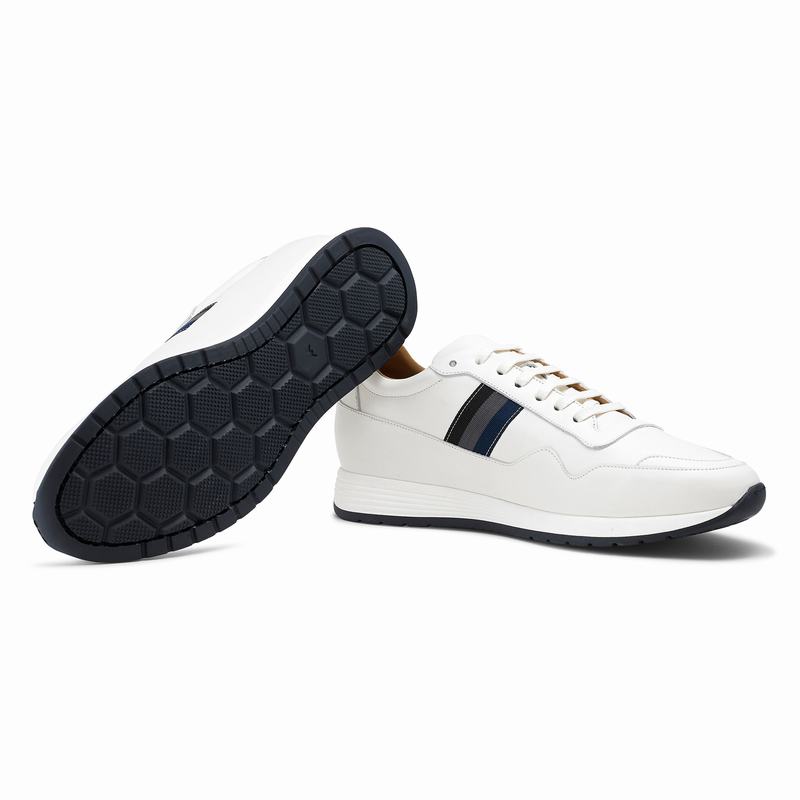 Russell And Bromley Run Time Låga Sneakers Herr Vita | FAJ1756AK