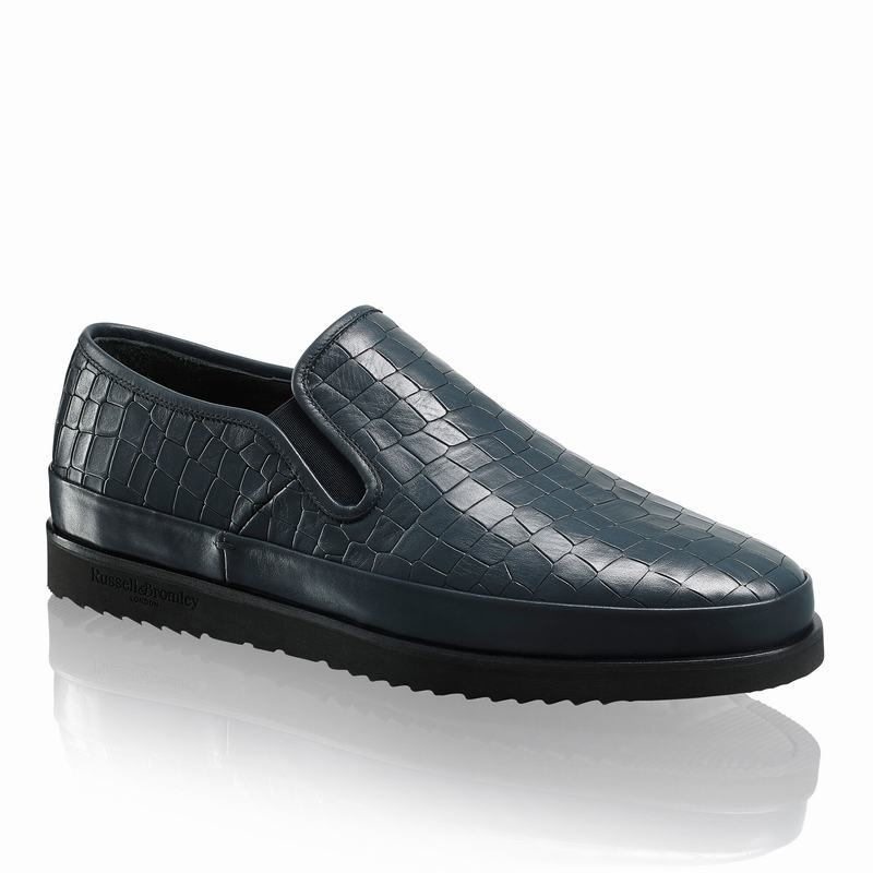 Russell And Bromley Sanmarino Slip On Skor Herr Blå | WXL1210HL