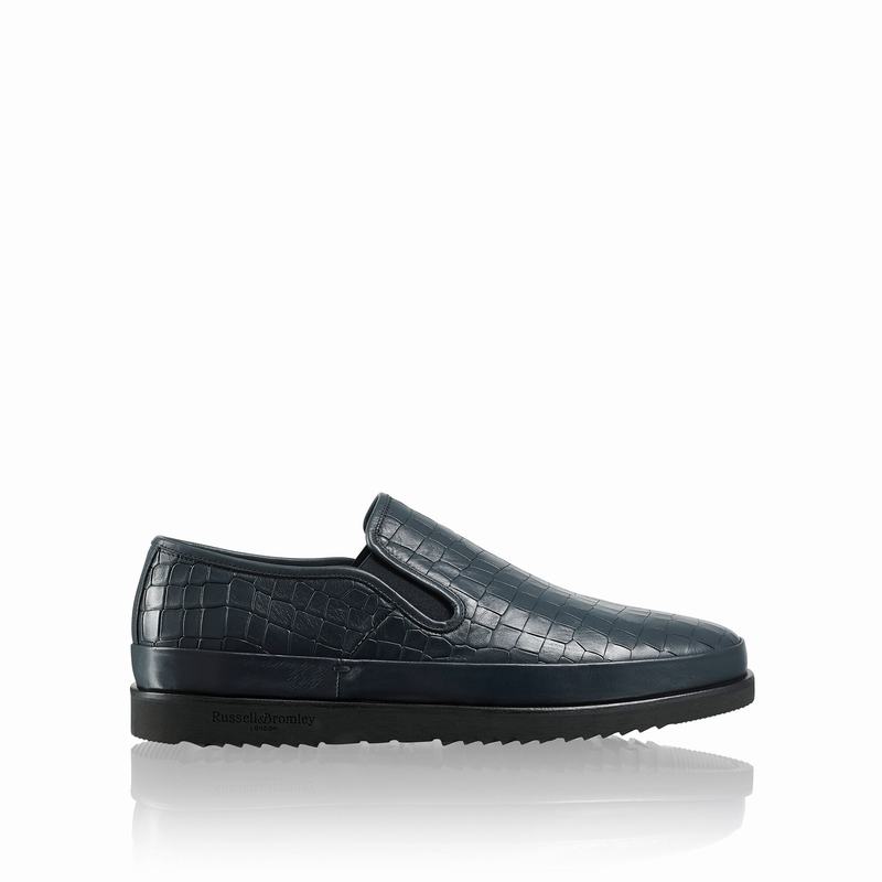 Russell And Bromley Sanmarino Slip On Skor Herr Blå | WXL1210HL