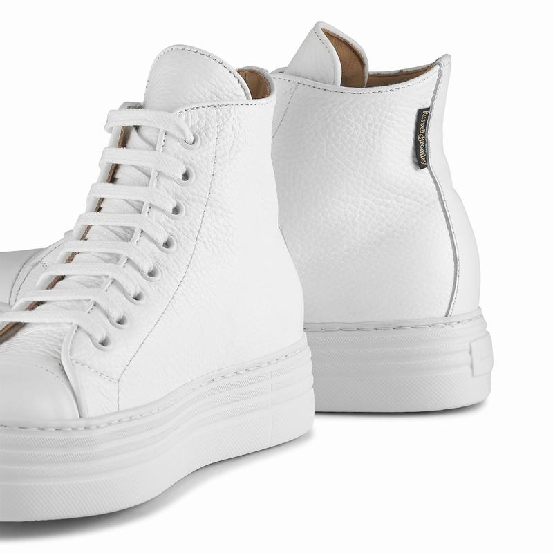 Russell And Bromley Saturn Hi Höga Sneakers Dam Vita | XRF5857GA