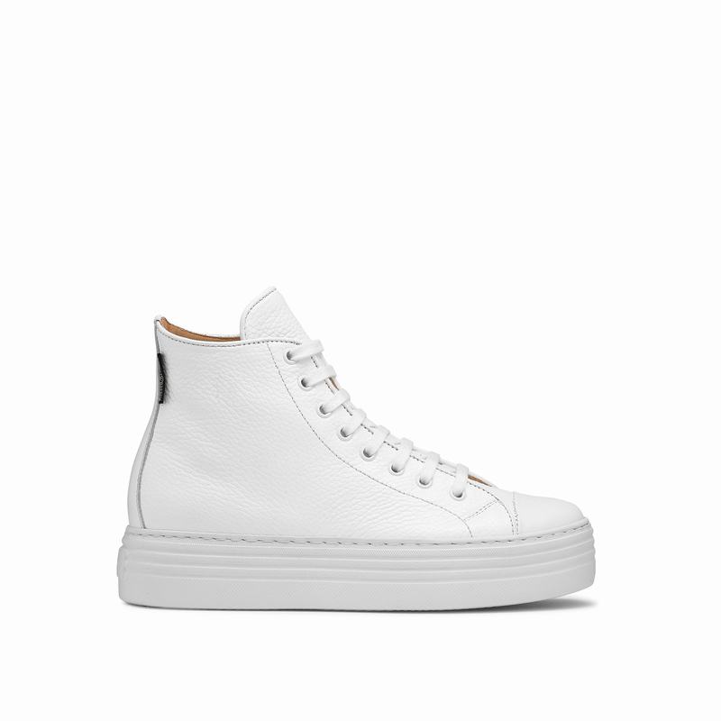 Russell And Bromley Saturn Hi Höga Sneakers Dam Vita | XRF5857GA