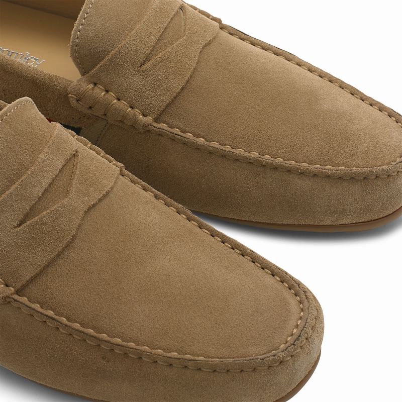 Russell And Bromley Soft Wear Mockasiner Herr Khaki | KOO474WN