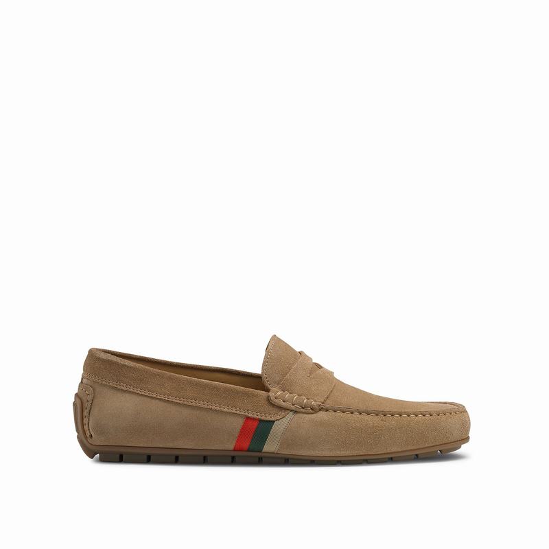 Russell And Bromley Soft Wear Mockasiner Herr Khaki | KOO474WN