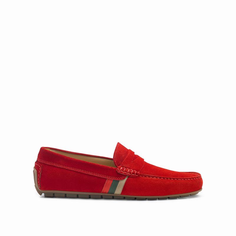 Russell And Bromley Soft Wear Mockasiner Herr Röda | URH9786BP