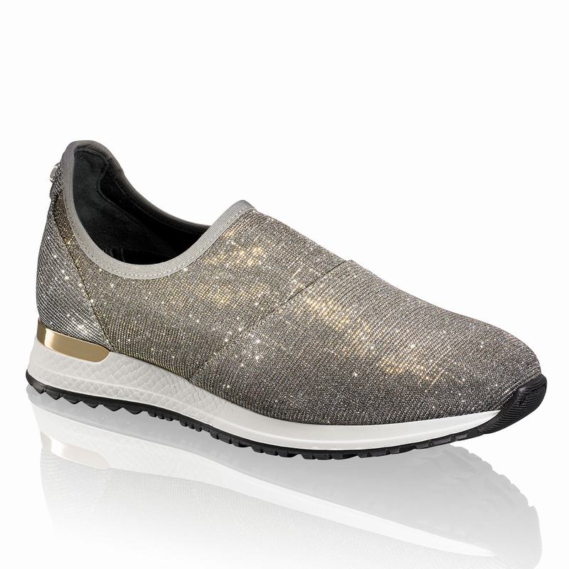 Russell And Bromley Stretchout Slip On Sneakers Dam Metallic | HDL9994UL