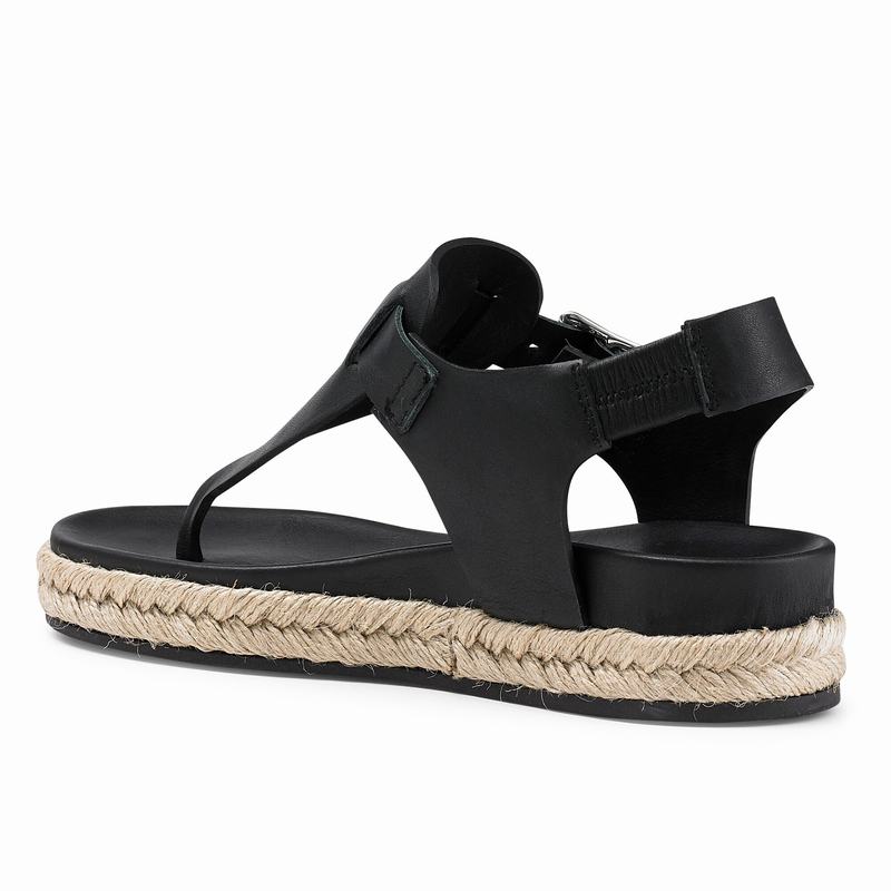 Russell And Bromley Surfside Espadrille Dam Svarta | YXI2678ET