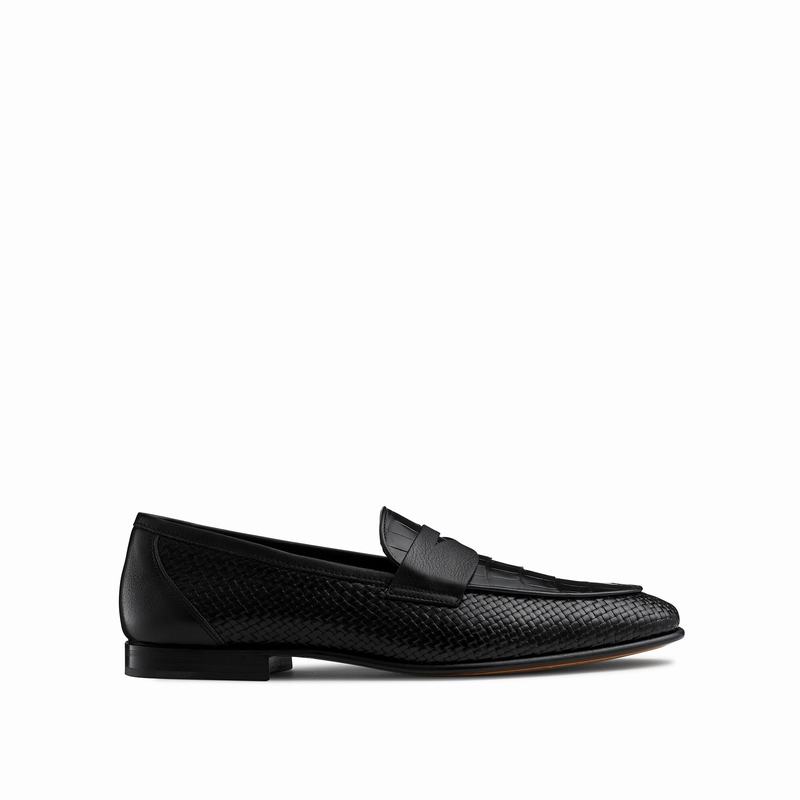 Russell And Bromley Yari Mockasiner Herr Svarta | FZL2765SR