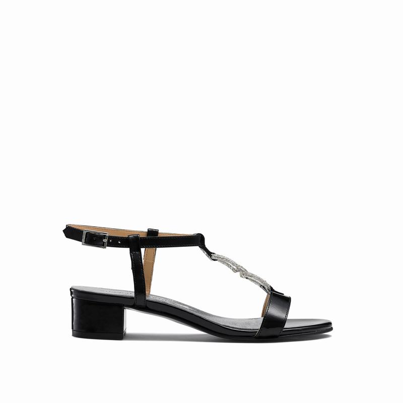 Russell And Bromley Jewely Sandaler Klack Dam Svarta | YFT86YC