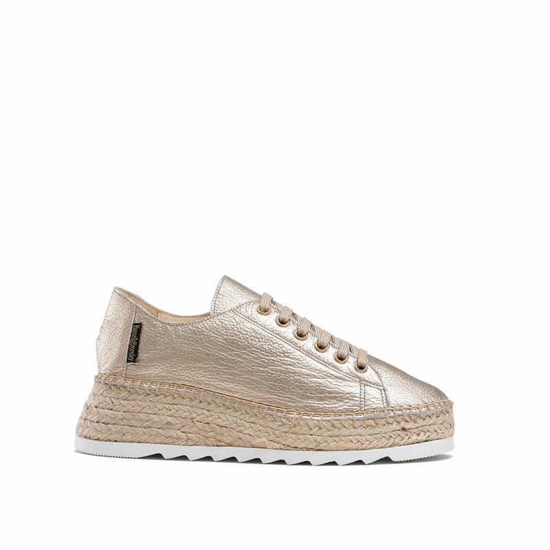 Russell And Bromley Kick Back Espadrille Dam Metallic | PFJ739TJ