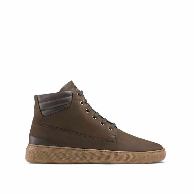 Russell And Bromley Landmark Höga Sneakers Herr Bruna | LQE7788GW