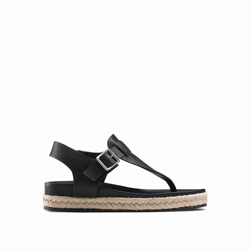 Russell And Bromley Surfside Espadrille Dam Svarta | YXI2678ET